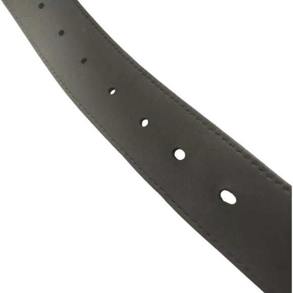 622379AR (S6) Louis Vuitton Belt Black Aerogram Leather - Picture 7 of 9